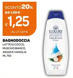 Ekom Bagnodoccia latte di cocco, muschio bianco, argan e vaniglia offerta