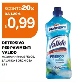 Ekom Detersivo per pavimenti valido acqua marina e felce, lavanda e orchidea offerta
