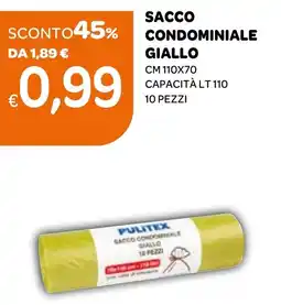 Ekom Pulitex sacco condominiale giallo offerta
