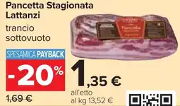 Carrefour Pancetta Stagionata Lattanzi offerta