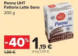 Carrefour Panna UHT Fattoria Latte Sano offerta