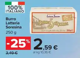 Carrefour Burro Latteria Soresina offerta