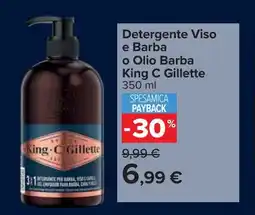 Carrefour Detergente Viso e Barba o Olio Barba King C Gillette offerta