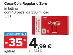 Carrefour Coca-Cola Regular o Zero offerta