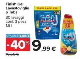 Carrefour Finish Gel Lavastoviglie o Tabs offerta