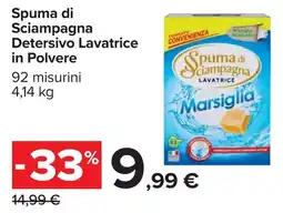 Carrefour Spuma di Sciampagna Detersivo Lavatrice in Polvere offerta