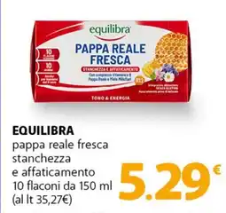 Famila Superstore EQUILIBRA pappa reale fresca stanchezza e affaticamento offerta