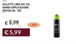 Prezzemolo e Vitale Gillette labs gel da barba applicazione rapida offerta