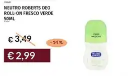 Prezzemolo e Vitale Neutro roberts deo roll-on fresco verde offerta
