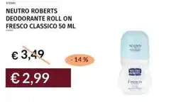 Prezzemolo e Vitale Neutro roberts deodorante roll on fresco classico offerta
