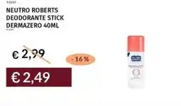 Prezzemolo e Vitale Neutro roberts deodorante stick dermazero offerta