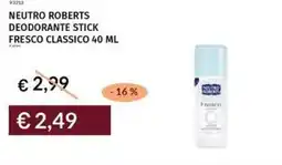 Prezzemolo e Vitale Neutro roberts deodorante stick fresco classico offerta
