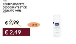 Prezzemolo e Vitale Neutro roberts deodorante stick delicato offerta