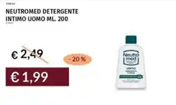 Prezzemolo e Vitale Neutromed detergente intimo uomo offerta