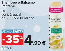 Carrefour Shampoo o Balsamo Pantene offerta