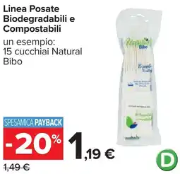Carrefour Linea Posate Biodegradabili e Compostabili offerta