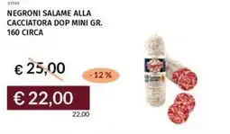 Prezzemolo e Vitale Negroni salame alla cacciatora dop mini offerta