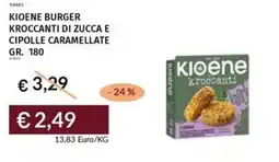 Prezzemolo e Vitale Kioene burger kroccanti di zucca e cipolle caramellate offerta