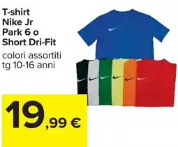 Carrefour T-shirt Nike Jr Park 6 o Short Dri-Fit offerta