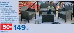 Carrefour Coffee Set in Resina mod. Venezia offerta