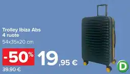 Carrefour Trolley Ibiza Abs 4 ruote offerta