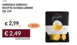 Prezzemolo e Vitale Garofalo girasoli ricotta scorza limone offerta