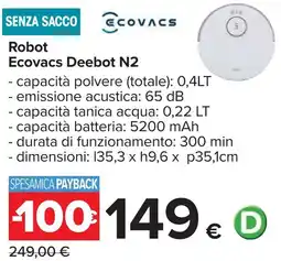 Carrefour Robot Ecovacs Deebot N2 offerta