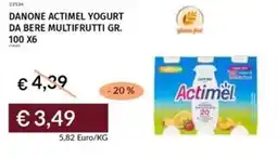 Prezzemolo e Vitale Danone actimel yogurt da bere multifrutti offerta