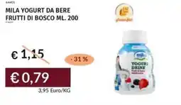 Prezzemolo e Vitale Mila yogurt da bere frutti di bosco offerta