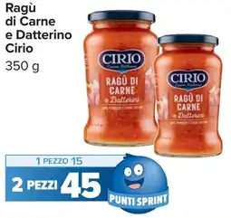 Carrefour Ragù di Carne e Datterino Cirio offerta