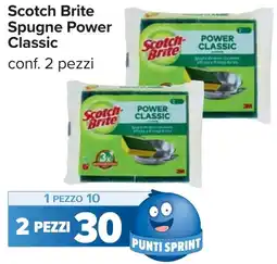 Carrefour Scotch Brite Spugne Power Classic offerta