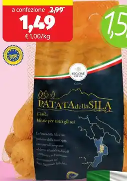 ALDI Regione che vai patate gialle della sila igp offerta