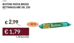 Prezzemolo e Vitale Buitoni pasta brisee rettangolare offerta