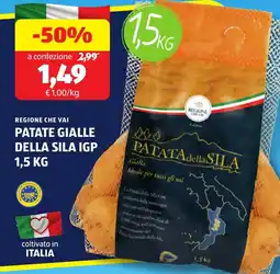 ALDI Regione che vai patate gialle della sila igp offerta