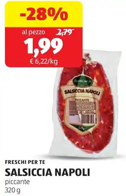 ALDI Freschi per te salsiccia napoli offerta