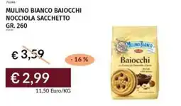 Prezzemolo e Vitale Mulino bianco baiocchi nocciola sacchetto offerta