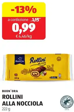 ALDI Buon'ora rollini alla nocciola offerta