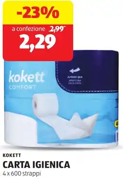 ALDI Kokett carta igienica offerta