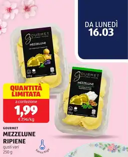 ALDI Gourmet mezzelune ripiene offerta