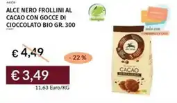 Prezzemolo e Vitale Alce nero frollini al cacao con gocce di cioccolato bio offerta
