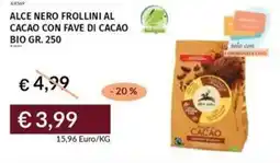 Prezzemolo e Vitale Alce nero frollini al cacao con fave di cacao bio offerta