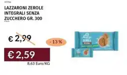 Prezzemolo e Vitale Lazzaroni zerole integrali senza zucchero offerta
