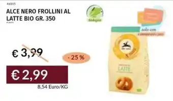 Prezzemolo e Vitale Alce nero frollini al latte bio offerta