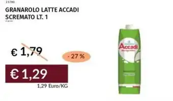 Prezzemolo e Vitale Granarolo latte accadi scremato offerta
