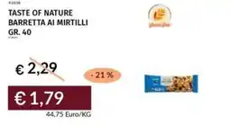 Prezzemolo e Vitale Taste of nature barretta ai mirtilli offerta