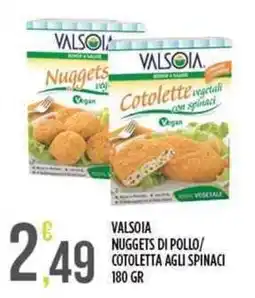 Euroesse Valsoia nuggets di pollo/ cotoletta agli spinaci offerta