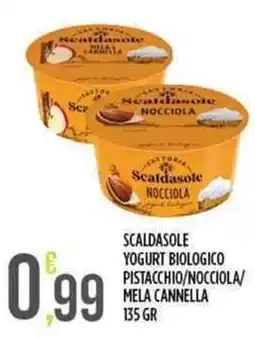 Euroesse Scaldasole yogurt biologico pistacchio/nocciola/ mela cannella offerta