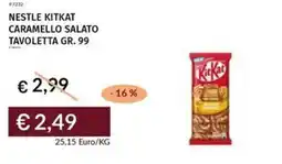 Prezzemolo e Vitale Nestle kitkat caramello salato tavoletta offerta