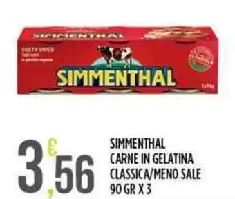 Euroesse Simmenthal carne in gelatina classica/meno sale offerta