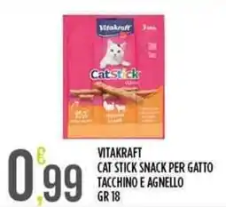 Euroesse Vitakraft cat stick snack per gatto tacchino e agnello offerta
